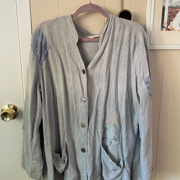 J. Jill Light Gray Utility Jacket - Picture 1 of 2